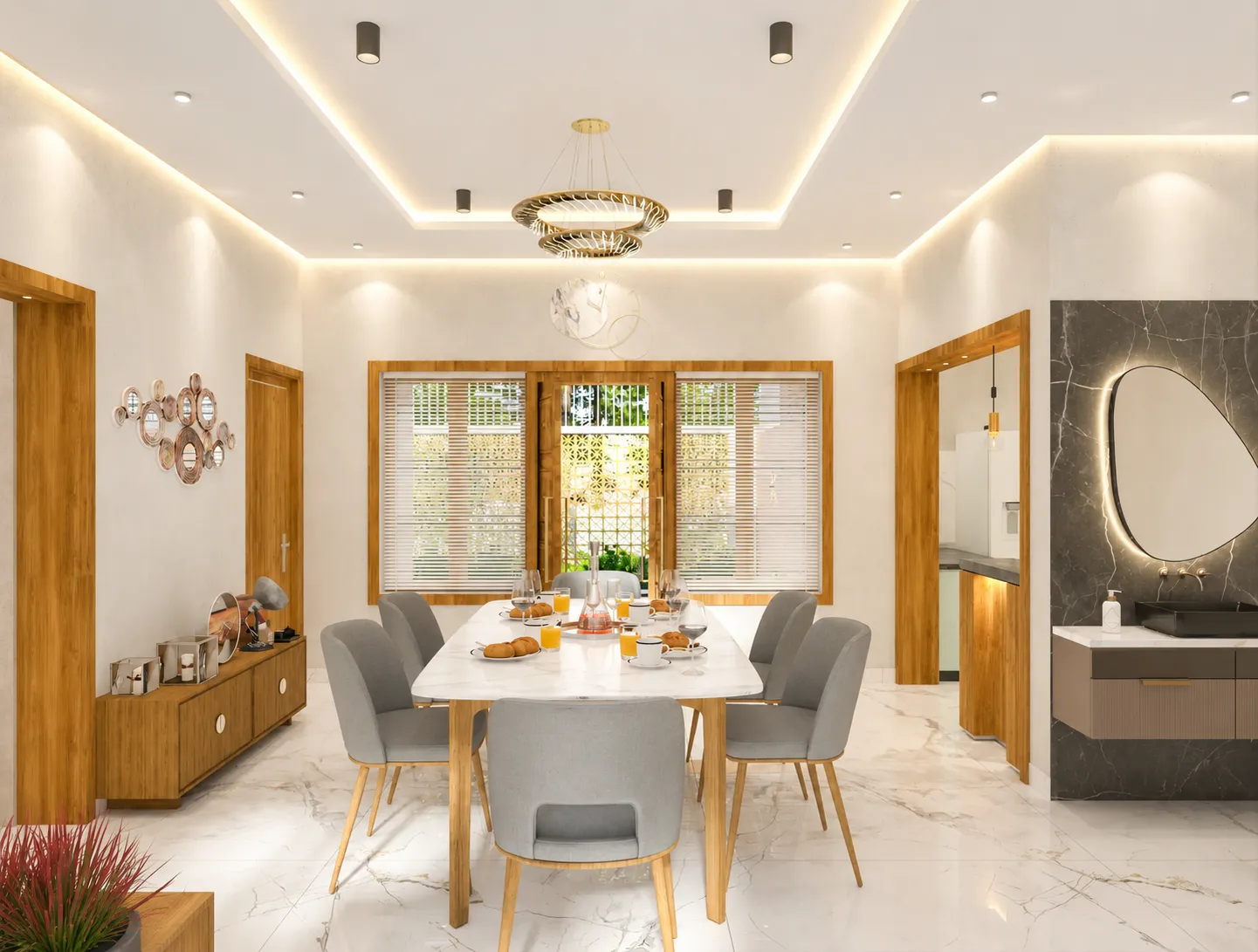 Open living area with natural light